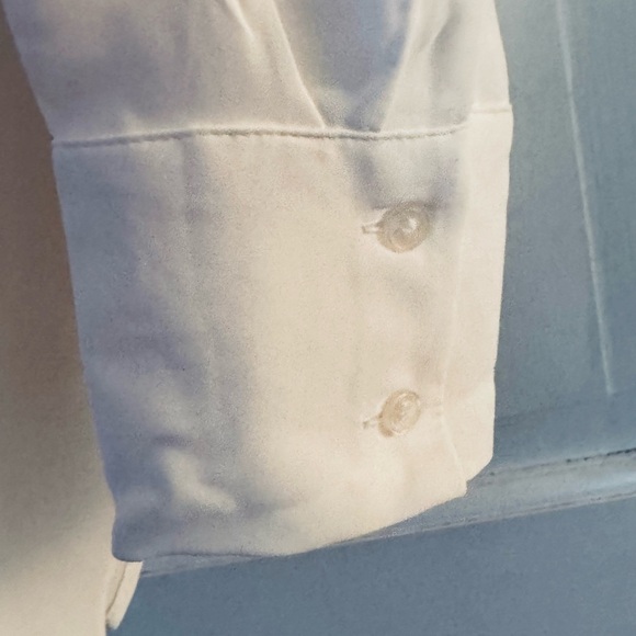 H&M White Dress Shirt Blouse Button Long Sleeve - Picture 3 of 5